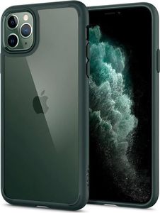 Spigen Etui Spigen Ultra Hybrid do Apple iPhone 11 Pro Midnight green + Szkło Alogy uniwersalny 5