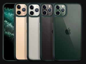 Spigen Etui Spigen Ultra Hybrid do Apple iPhone 11 Pro Midnight green + Szkło Alogy uniwersalny 8