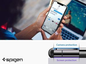 Spigen Etui Spigen Liquid Crystal do Apple iPhone 11 Pro Crystal Clear + Szkło Spigen uniwersalny 4