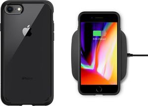 Spigen Etui Spigen Ultra Hybrid 2 Apple iPhone 7/8/SE 2020 Black + Szkło Alogy uniwersalny 3