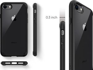 Spigen Etui Spigen Ultra Hybrid 2 Apple iPhone 7/8/SE 2020 Black + Szkło Alogy uniwersalny 4