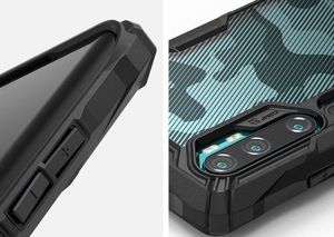 Ringke Etui Ringke Fusion X do Xiaomi Mi Note 10/ Note 10 Pro/ CC9 Pro Camo Black + 2x folia Ringke uniwersalny 5