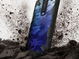 Ringke Etui Ringke Fusion X do Xiaomi Mi 10T/ Redmi K30/ Poco X2 Camo Black + 2x Folia Ringke uniwersalny 6