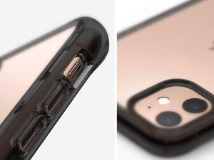 Ringke Etui Ringke Fusion do Apple iPhone 11 Smoke Black + szkło alogy uniwersalny 5