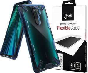 Ringke Etui Ringke Fusion X do Xiaomi Redmi Note 8 Pro Space Blue + Szkło 3mk uniwersalny 7