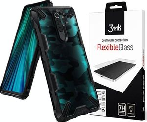 Ringke Etui Ringke Fusion X do Xiaomi Redmi Note 8 Pro Camo Black + Szkło 3mk uniwersalny 7