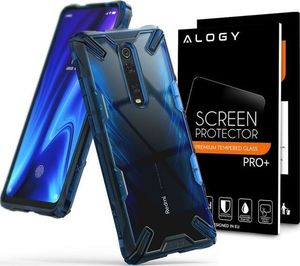 Ringke Etui Pancerne Ringke Fusion X do Xiaomi Mi 9T/ Redmi K20 Space blue + Szkło Alogy uniwersalny 7