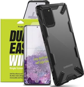Ringke Etui Ringke Fusion X do Samsung Galaxy S20 Plus Black + 2x Folia Ringke uniwersalny 9
