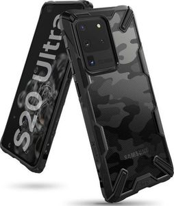Ringke Etui Ringke Fusion X do Samsung Galaxy S20 Ultra Camo Black + 2x Folia Ringke uniwersalny 2