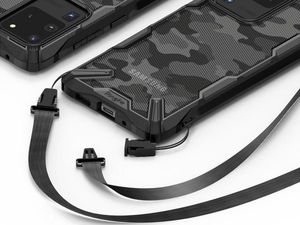 Ringke Etui Ringke Fusion X do Samsung Galaxy S20 Ultra Camo Black + 2x Folia Ringke uniwersalny 8