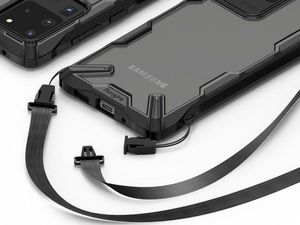 Ringke Etui Ringke Fusion X do Samsung Galaxy S20 Ultra Black + 2x Folia Ringke uniwersalny 5