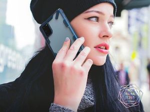 Ringke Etui Ringke Fusion X do Samsung Galaxy S20 Space Blue + 2x Folia Ringke uniwersalny 9