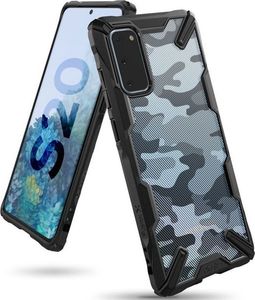 Ringke Etui Ringke Fusion X do Samsung Galaxy S20 Camo Black + 2x Folia Ringke uniwersalny 1