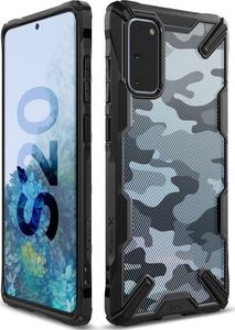 Ringke Etui Ringke Fusion X do Samsung Galaxy S20 Camo Black + 2x Folia Ringke uniwersalny 2