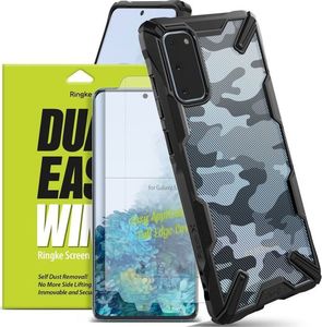 Ringke Etui Ringke Fusion X do Samsung Galaxy S20 Camo Black + 2x Folia Ringke uniwersalny 8