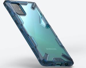 Ringke Etui Ringke Fusion X do Samsung Galaxy A71 Space Blue + 2x Folia Ringke uniwersalny 3