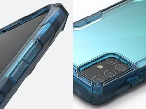 Ringke Etui Ringke Fusion X do Samsung Galaxy A71 Space Blue + 2x Folia Ringke uniwersalny 4