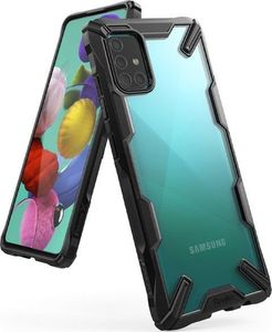 Ringke Etui Ringke Fusion X do Samsung Galaxy A51 Black + Szkło Alogy uniwersalny 2