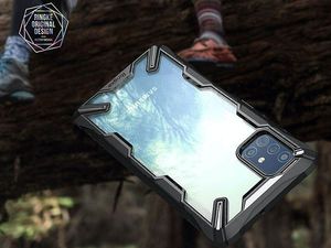 Ringke Etui Ringke Fusion X do Samsung Galaxy A71 Black + Szkło Alogy uniwersalny 7