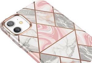 Supcase Etui Supcase Cosmo Lite do Apple iPhone 11 Marble Pink + Szkło Alogy uniwersalny 5