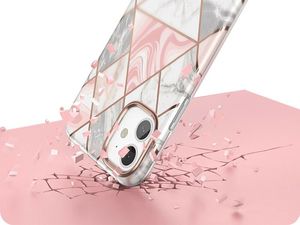 Supcase Etui Supcase Cosmo Lite do Apple iPhone 11 Marble Pink + Szkło Alogy uniwersalny 8