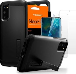 Spigen Etui Spigen Tough Armor do Samsung Galaxy S20 Black + 2x Folia Neo uniwersalny 11