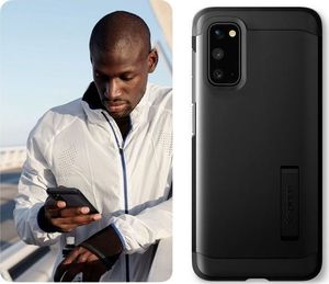 Spigen Etui Spigen Tough Armor do Samsung Galaxy S20 Black + 2x Folia Neo uniwersalny 7
