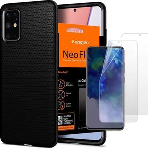 Spigen Etui Spigen Liquid Air do Samsung Galaxy S20 Plus Matte Black + 2x Folia Neo uniwersalny 8