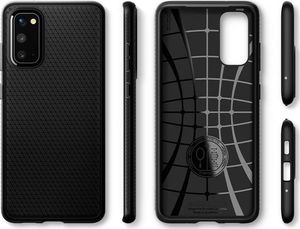 Spigen Etui Spigen Liquid Air do Samsung Galaxy S20 Matte Black + 2x Folia Neo uniwersalny 3