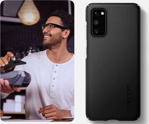 Spigen Etui Spigen Thin Fit do Samsung Galaxy S20 Black + 2x Folia Neo uniwersalny 4