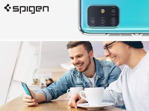 Spigen Etui Spigen Liquid Crystal do Samsung Galaxy A51 Crystal Clear + Szkło Alogy uniwersalny 3
