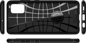 Spigen Etui Spigen Rugged Armor do Samsung Galaxy A51 Matte Black + Szkło Alogy uniwersalny 2