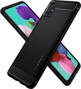 Spigen Etui Spigen Rugged Armor do Samsung Galaxy A51 Matte Black + Szkło Alogy uniwersalny 4