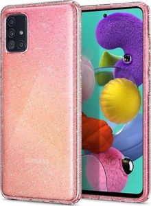 Spigen Etui Spigen Liquid Crystal Glitter do Galaxy A51 Crystal Quartz + Szkło Alogy uniwersalny 1