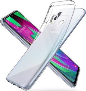 Spigen Etui Spigen Liquid Crystal do Samsung Galaxy A40 Clear + Szkło 3mk uniwersalny 5