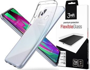 Spigen Etui Spigen Liquid Crystal do Samsung Galaxy A40 Clear + Szkło 3mk uniwersalny 6