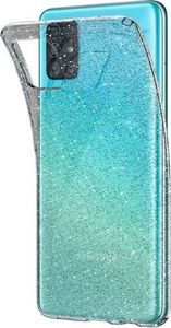 Spigen Etui Spigen Liquid Crystal Glitter do Galaxy A71 Crystal Quartz + Szkło Alogy uniwersalny 6