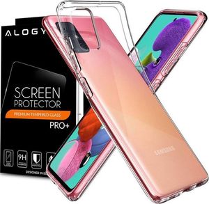 Spigen Etui Spigen Liquid Crystal do Samsung Galaxy A71 Crystal Clear + Szkło Alogy uniwersalny 11