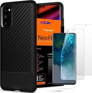 Spigen Etui Spigen Core Armor do Samsung Galaxy S20 Black + 2x Folia Neo uniwersalny 6