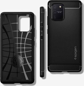 Spigen Etui Spigen Rugged Armor do Samsung Galaxy S10 Lite Matte Black + Szkło 3mk uniwersalny 2