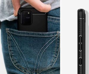 Spigen Etui Spigen Rugged Armor do Samsung Galaxy S10 Lite Matte Black + Szkło 3mk uniwersalny 5