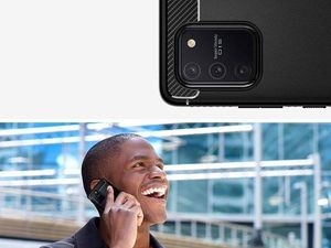 Spigen Etui Spigen Rugged Armor do Samsung Galaxy S10 Lite Matte Black + Szkło 3mk uniwersalny 6