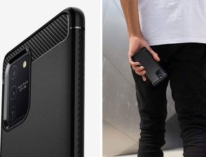 Spigen Etui Spigen Rugged Armor do Samsung Galaxy S10 Lite Matte Black + Szkło 3mk uniwersalny 7
