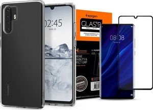 Spigen Etui Spigen Liquid Crystal do Huawei P30 Pro Crystal Clear + szkło Glas.tR uniwersalny 4
