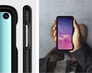 Spigen Etui Spigen Liquid Air do Samsung Galaxy S10e Matte Black + Folia ochronna Alogy uniwersalny 9