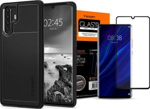 Spigen Etui Spigen Rugged Armor do Huawei P30 Pro Matte Black + szkło Glas.tR uniwersalny 6