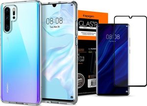 Spigen Etui Spigen Ultra Hybrid do Huawei P30 Pro Crystal clear + szkło Glas.tR uniwersalny 9