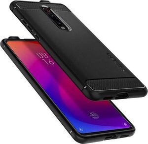 Spigen Etui Spigen Rugged Armor do Xiaomi Mi 9T/ 9T Pro/ K20/ K20 Pro Matte Black + szkło 3mk uniwersalny 4