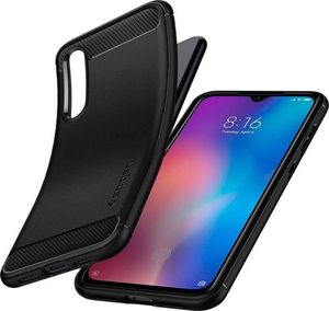 Spigen Etui Spigen Rugged Armor do Xiaomi Mi 9 SE Matte Black + Szkło 3mk uniwersalny 2
