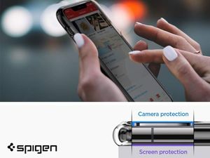 Spigen Etui Spigen Ultra Hybrid do Apple iPhone 11 Pro Crystal Clear + szkło uniwersalny 5